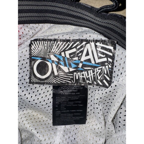 Mayhem O'Neal Motocross Pants Youth 8T-10T Black Red ATV Dirt Bike Off-Road - Picture 7 of 7